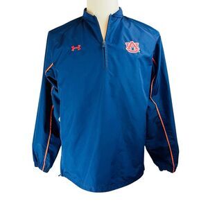 UNDER ARMOUR Auburn Blue Zip Pullover Windbreaker Jacket Sz Small Golf‎ Wareagle